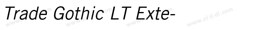 Trade Gothic LT Exte字体转换